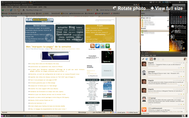 Mon bureau sous Ubuntu 10.04 (avec appli) on Twitpic